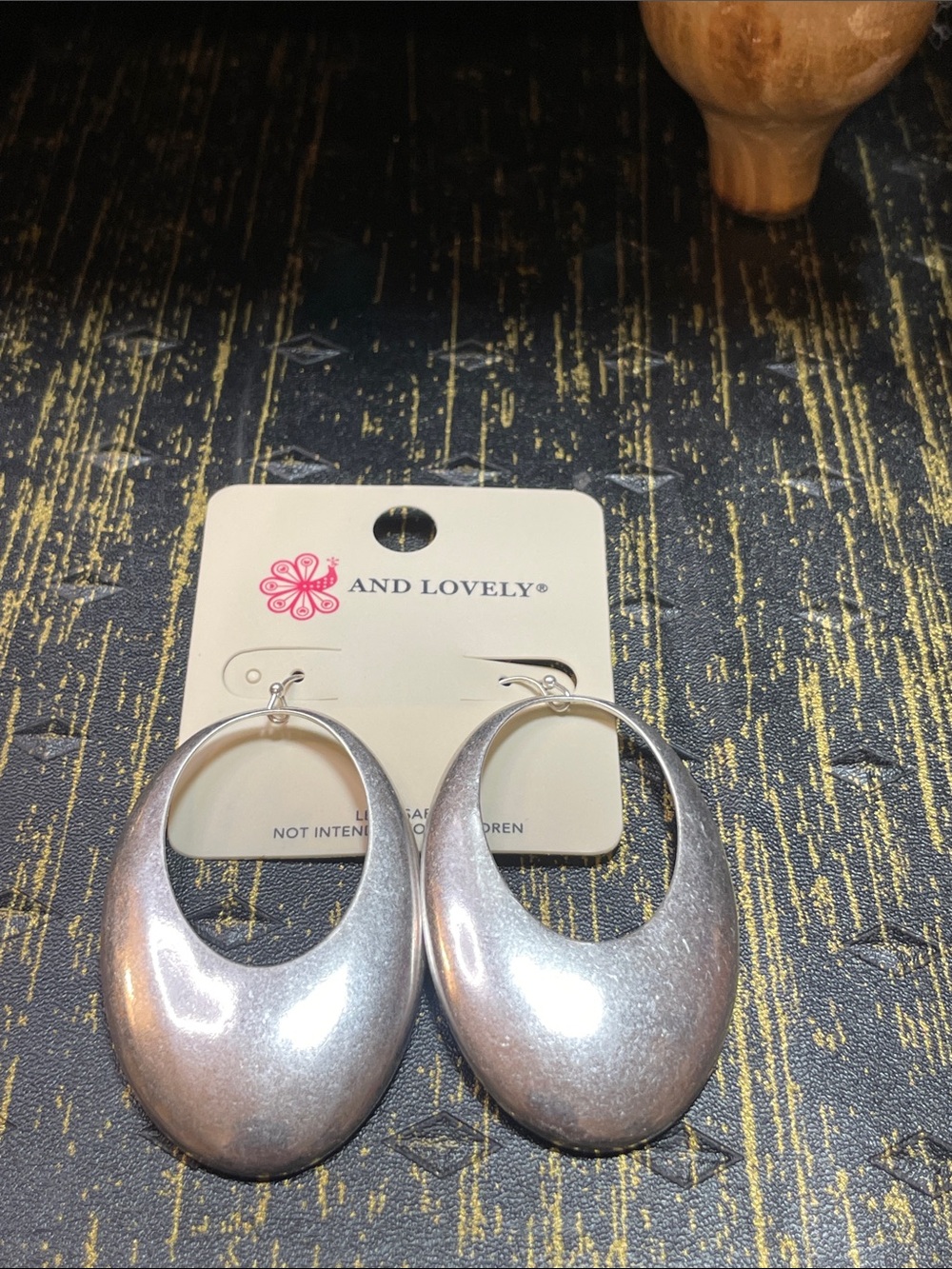 And Lovely Silver Oval Drop Earrings